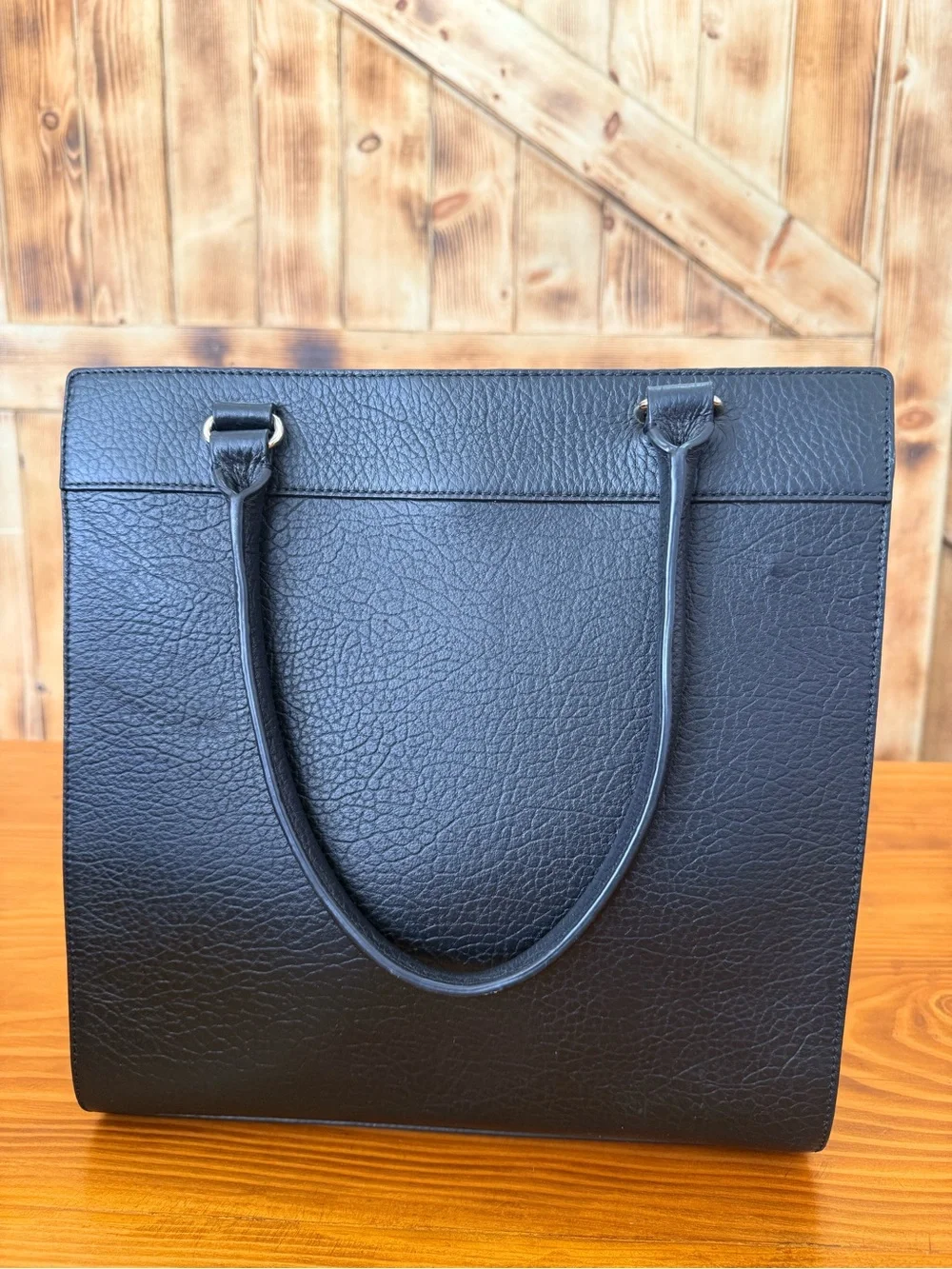 kate spade Navy Perforated Leather Tote with Zip Pocket